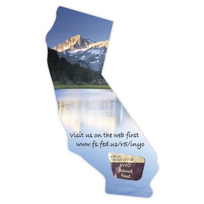 USA Made Premium UV Window Micro-Suction Cling Decal - California State Shape