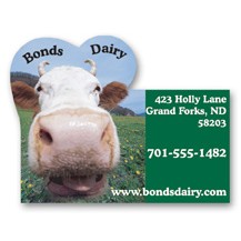 USA Made Premium UV Window Micro-Suction Cling Decal (2.125"x2.75") Heart Rectangle Shape